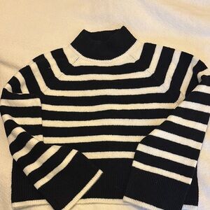 Striped Black and White Women's Sweater
